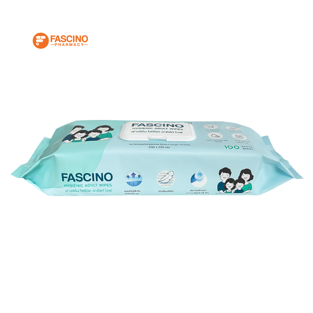 ผ้าเปียก ฟาสซิโน สูตรอ่อนโยน จำนวน 100 แผ่น_2